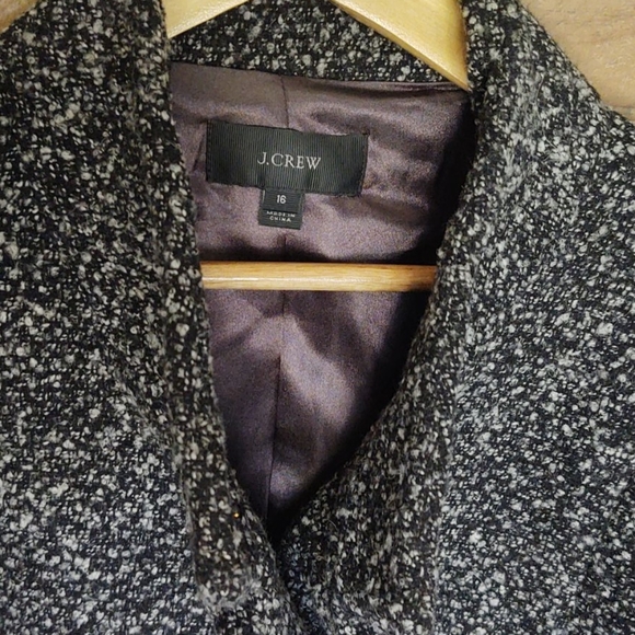 J.Crew cropped wool blend coat sz 14 women's - Picture 4 of 17